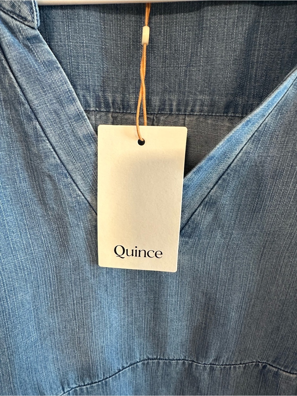 Quince Chambray Tiered Babydoll Dress - Picture 4 of 9